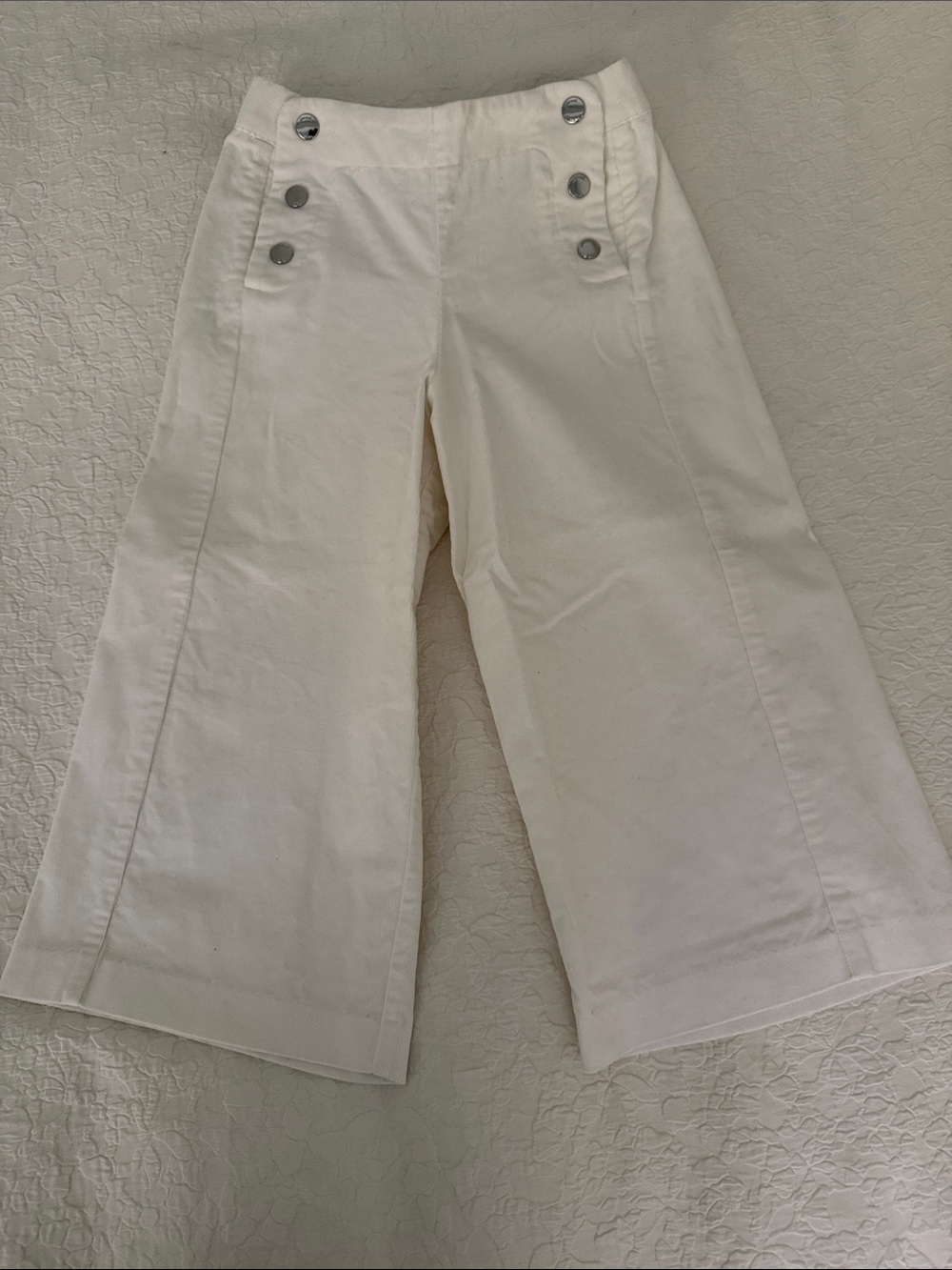 Jacadi Off White Adoarable Cordury Sailor Pants